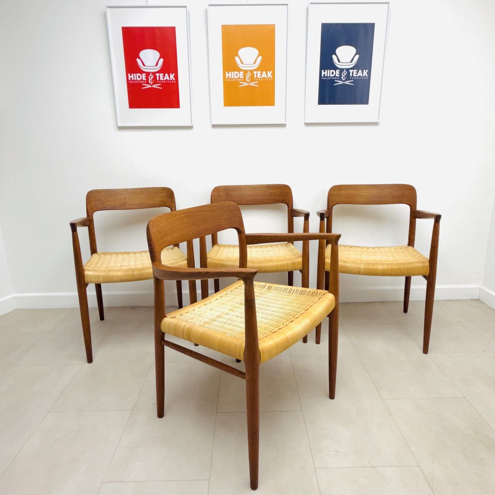 Danish Dining Carver Chairs By Niels Otto Møller
