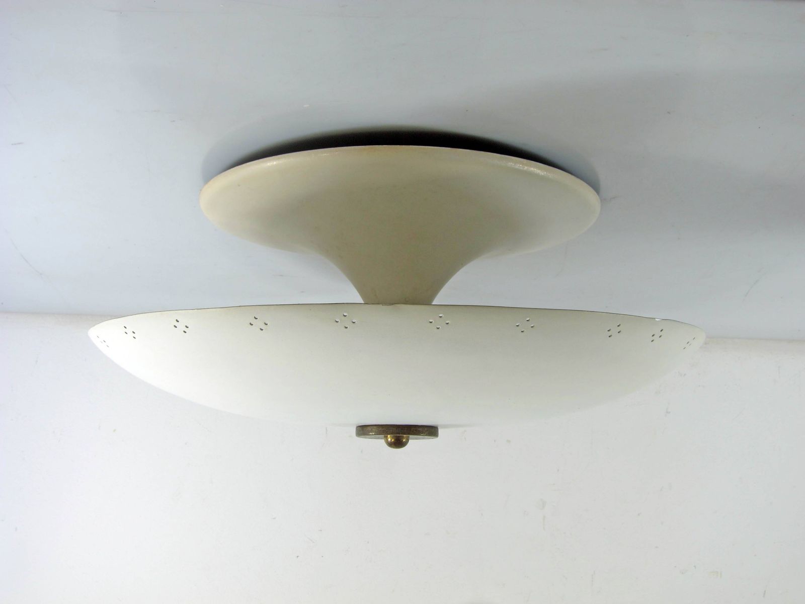 Super Rare Italian Inverted Umbrella Ceiling Lamp From The 1950s – Gino Sarfatti Style photo for sale