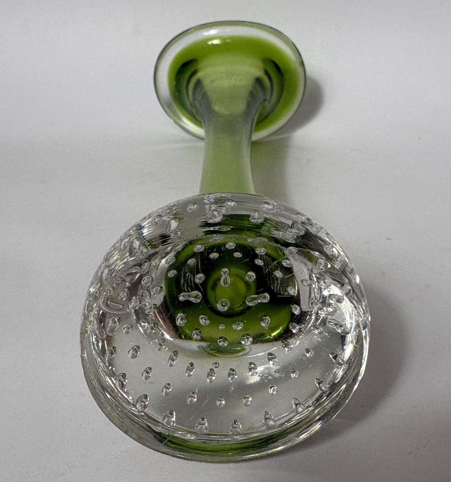 Mid‑Century Swedish åseda (Aseda) Art Glass “Jack In The Pulpit” Vase – Green photo 60.0