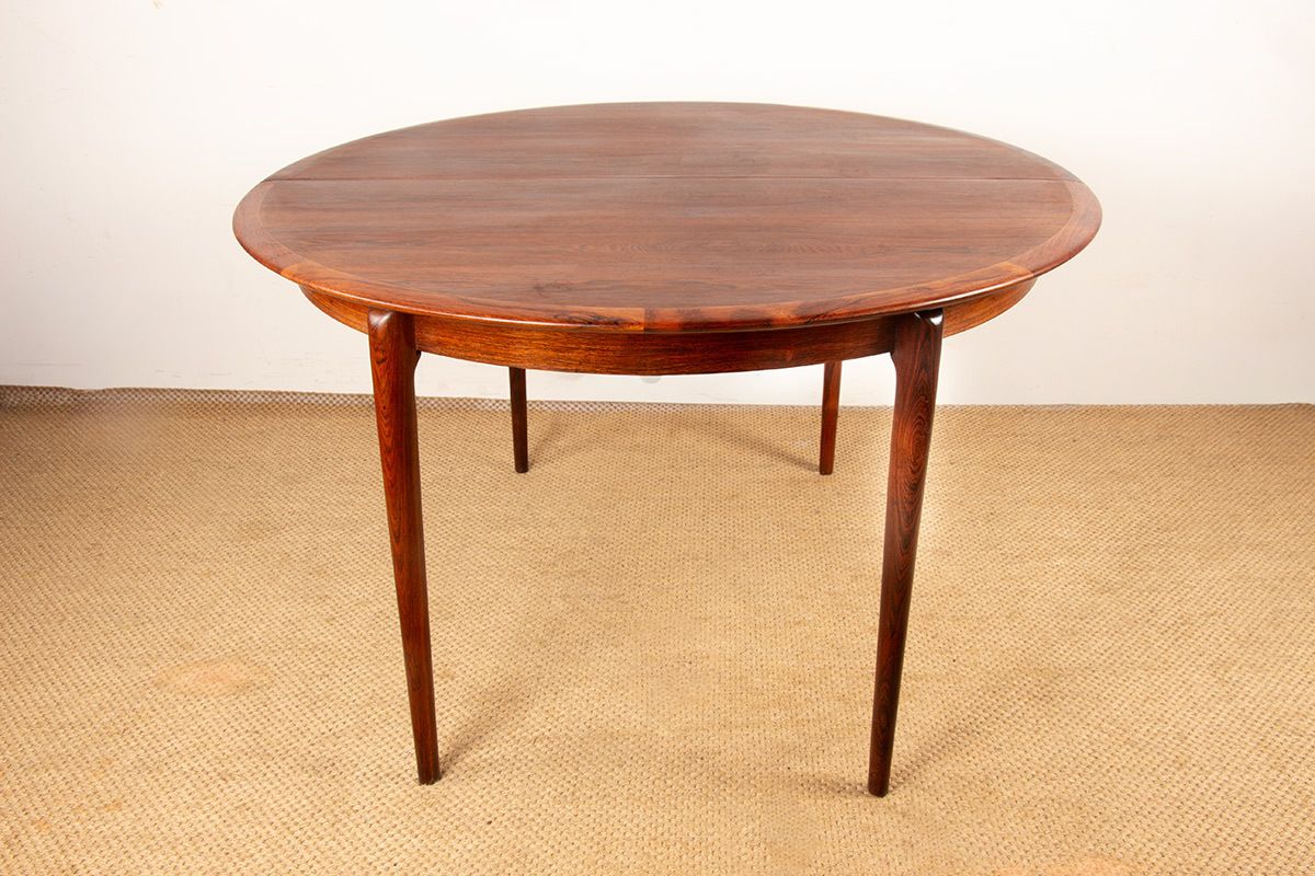 Danish Extendable Rosewood Dining Table By Kai Lyngfeldt Larsen For Søren Willadsen 1960. photo furniture