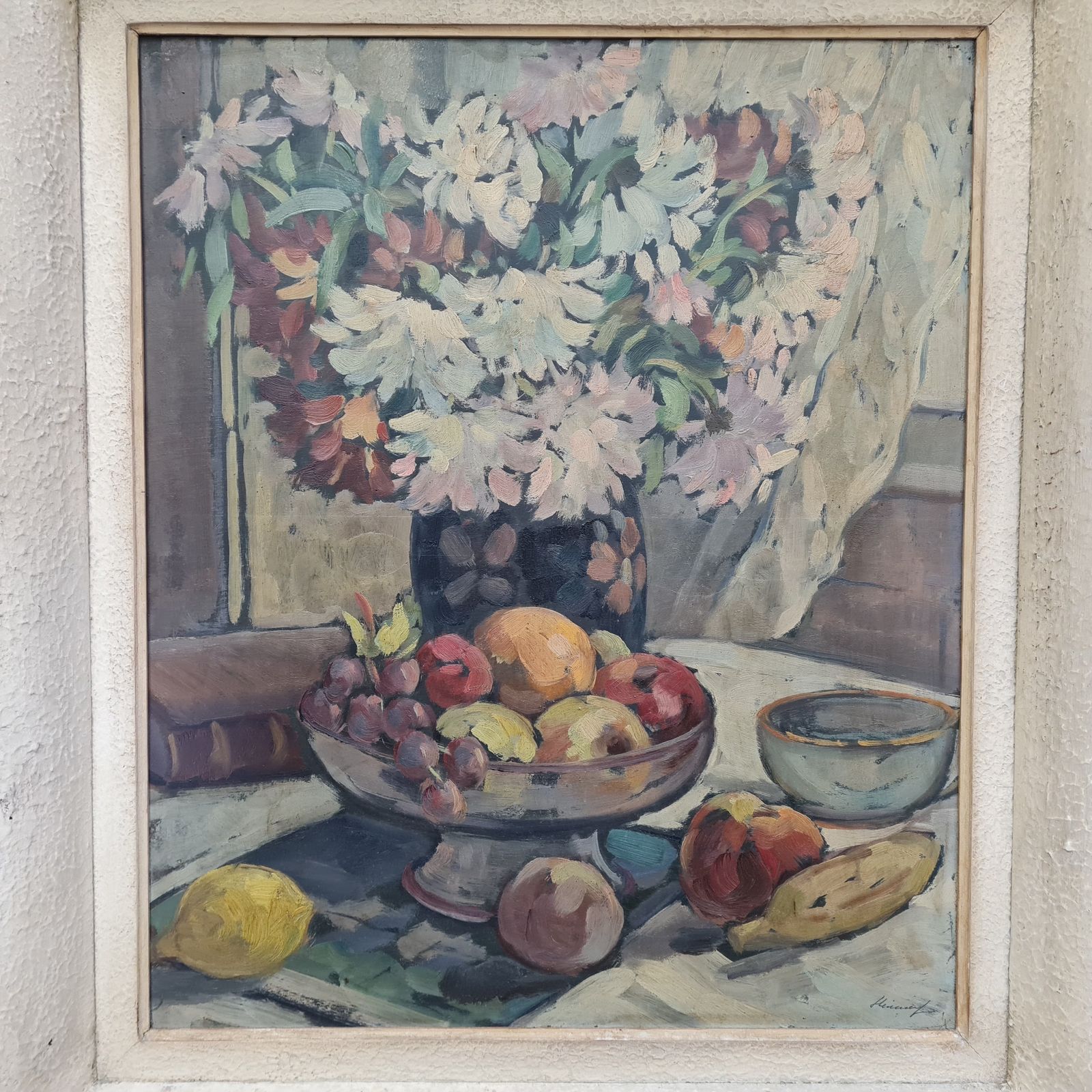 photo furniture Pair Of Floral French Oil Paintings C1930 Free Delivery Uk