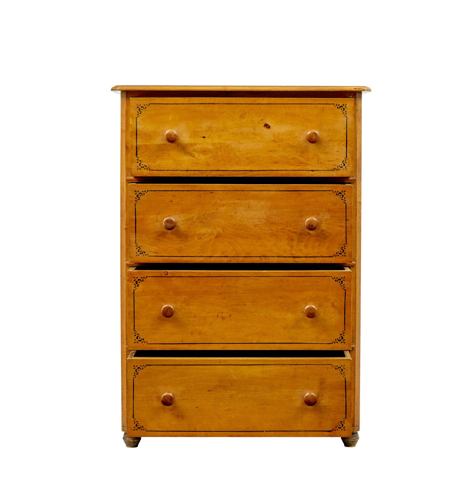 Simulated Birch Hand Painted Chest Of Drawers By Gemla Fabrikers photo 985.0