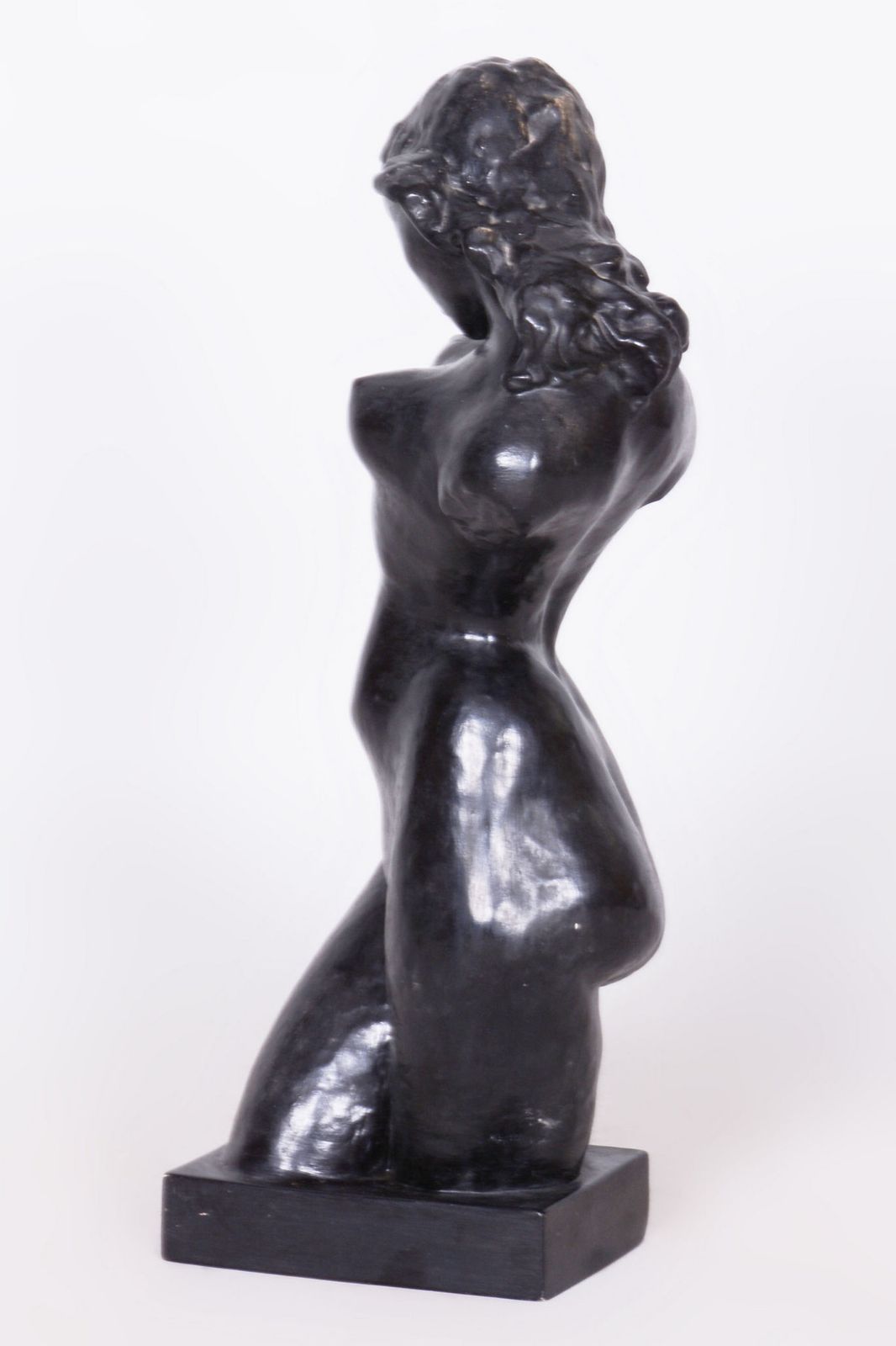 Original Art Deco Sculpture, By Lugs Theodor, Plaster, Czech, 1920s photo vinterior