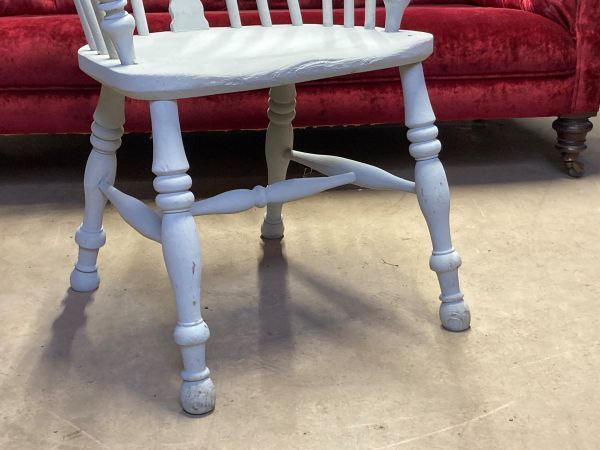 A Charming Antique Later Painted Windsor Armchair photo furniture