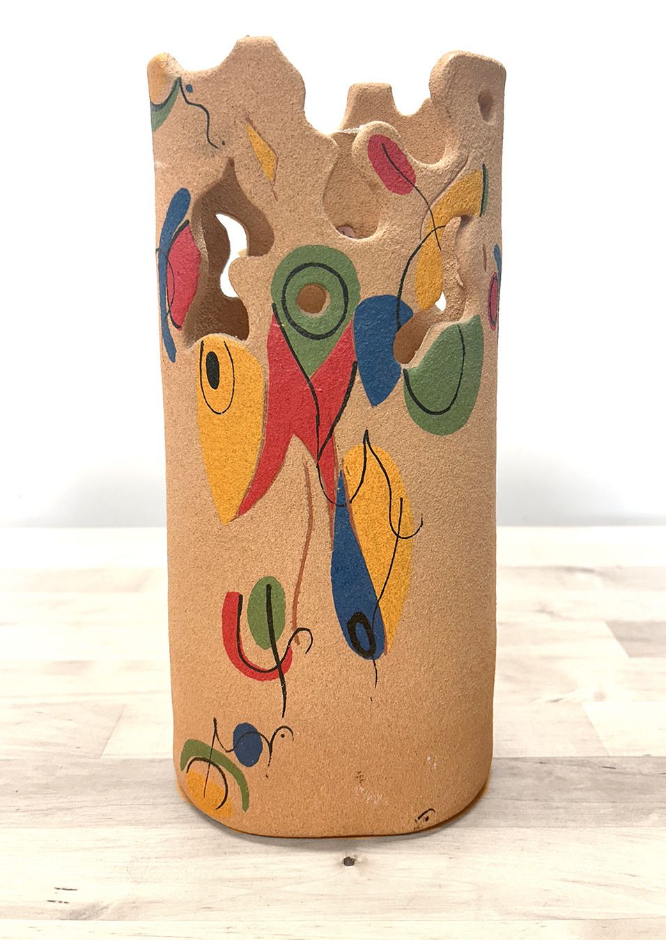 Vintage Bellon Alfareros Sculptural Modern Studio Pottery Vase 'Ibiza'