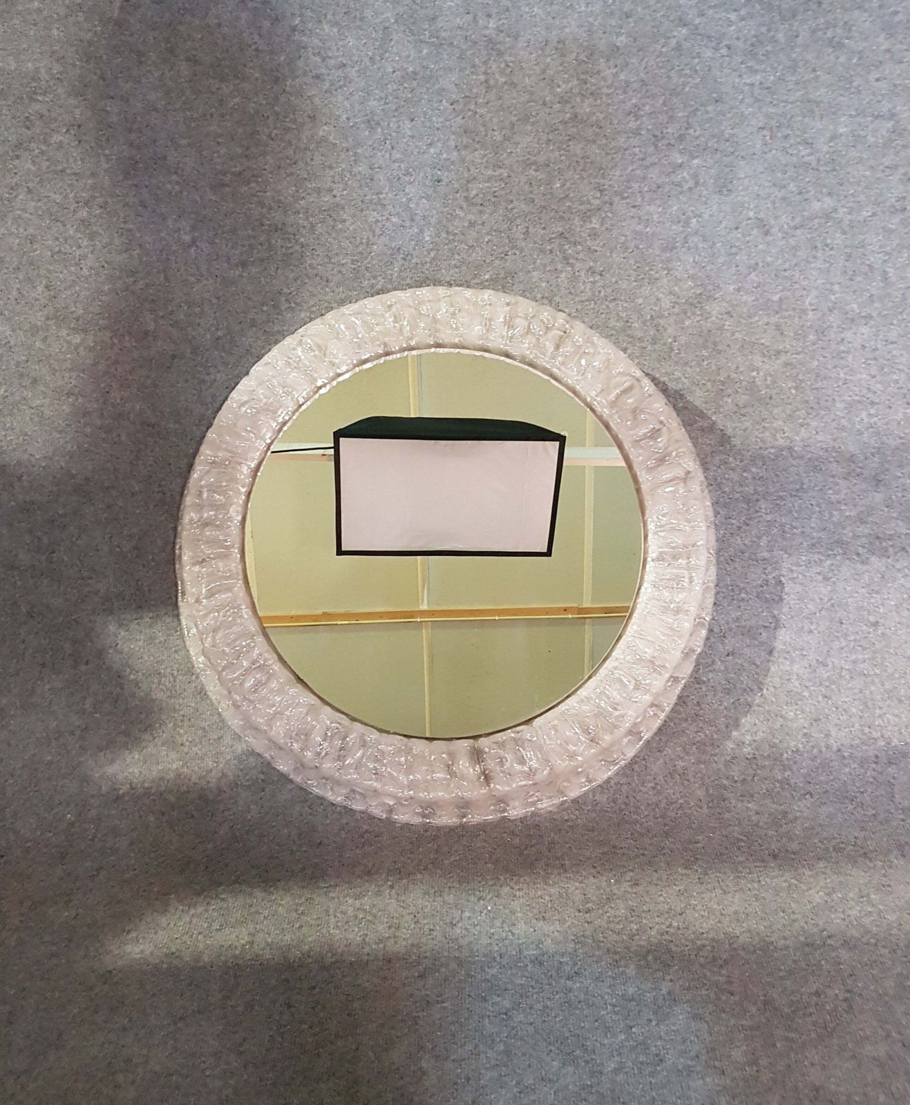 Xxl Round Mirror Hillebrand   1970s photo furniture