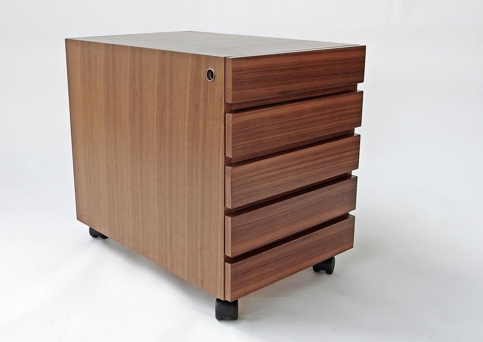 Drawer Unit In Walnut With 5 Castors From Nocciola, Germany 1970s photo vintage