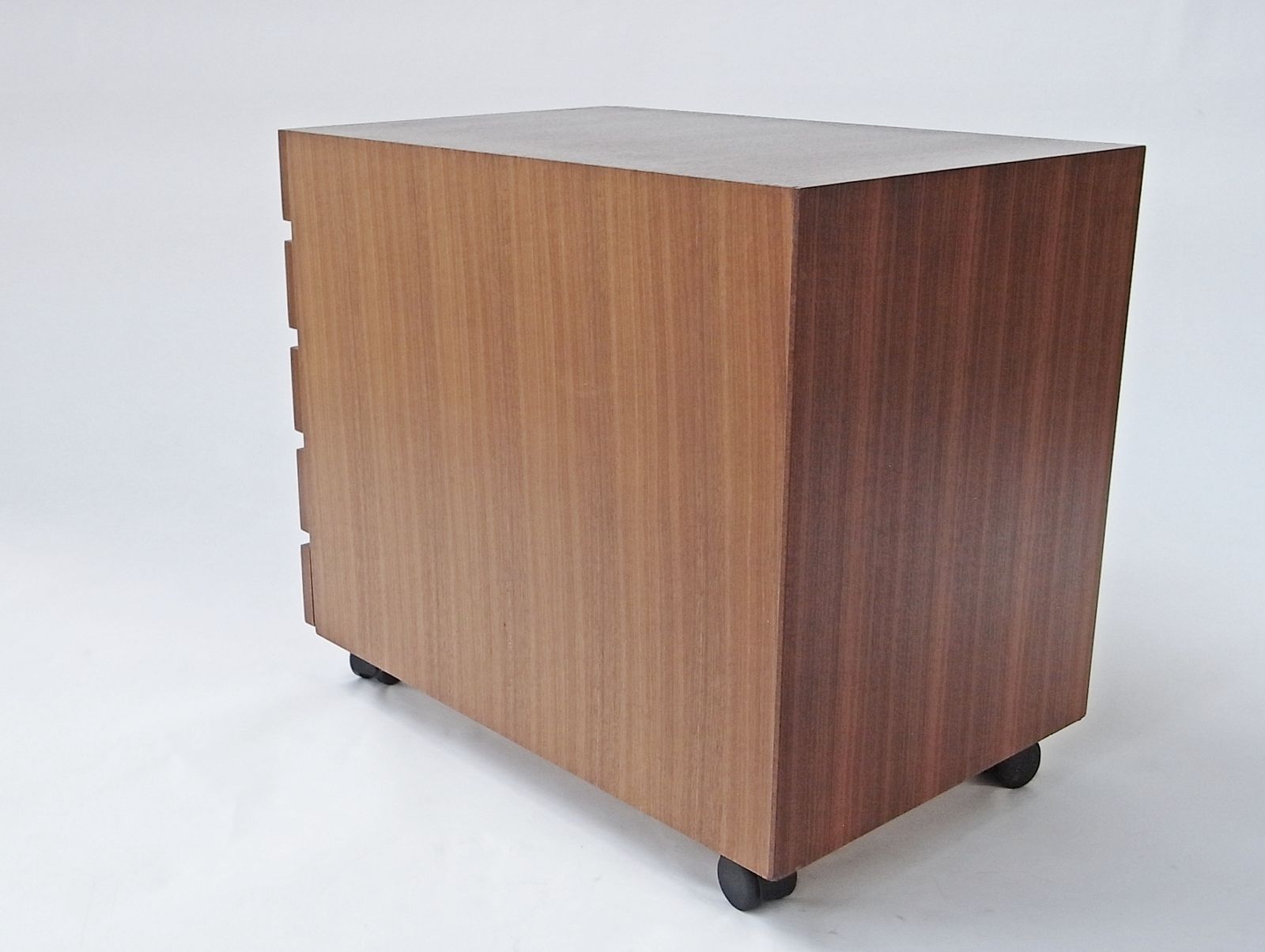 Furniture Drawer Unit In Walnut With 5 Castors From Nocciola, Germany 1970s photo