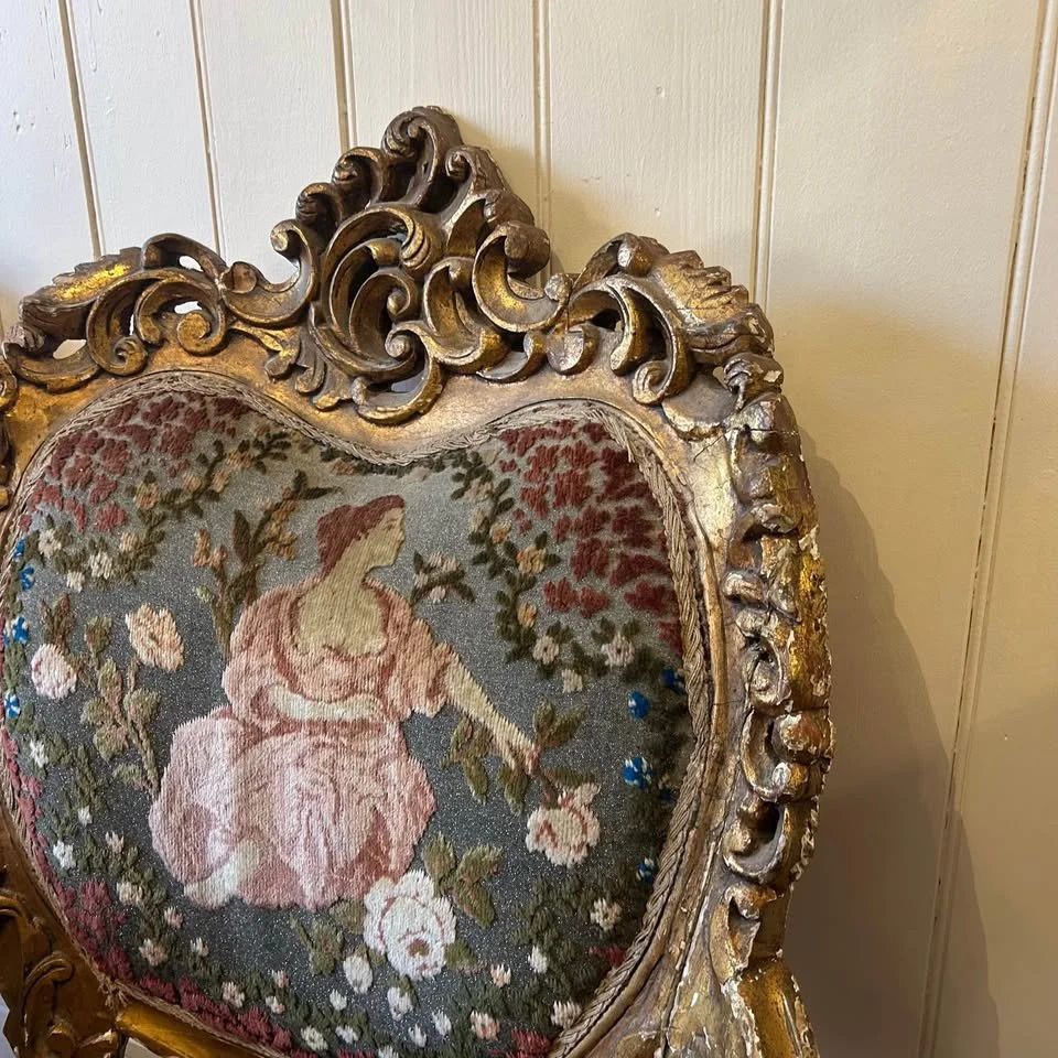 Pair Of Louis XV Style Gilt Throne Chairs photo buy