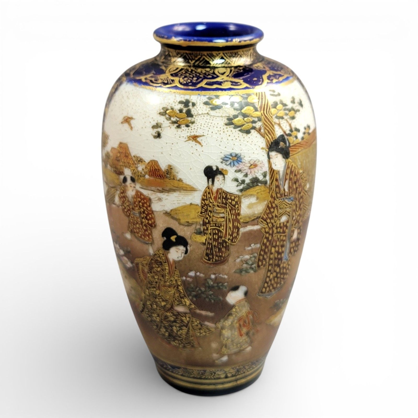 Antique Fine Porcelain Meiji Satsuma Vase, Kinkozan Circle, C.1890 photo buy
