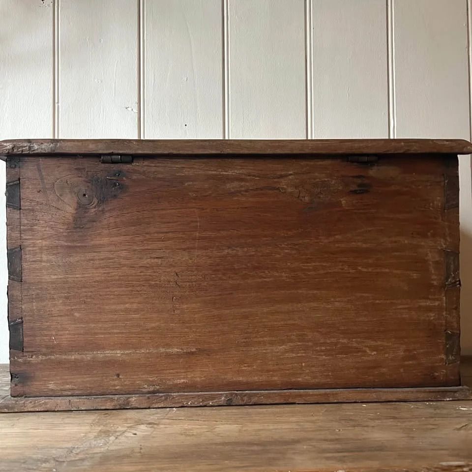 18th Century Dutch Colonial Chest photo vintage