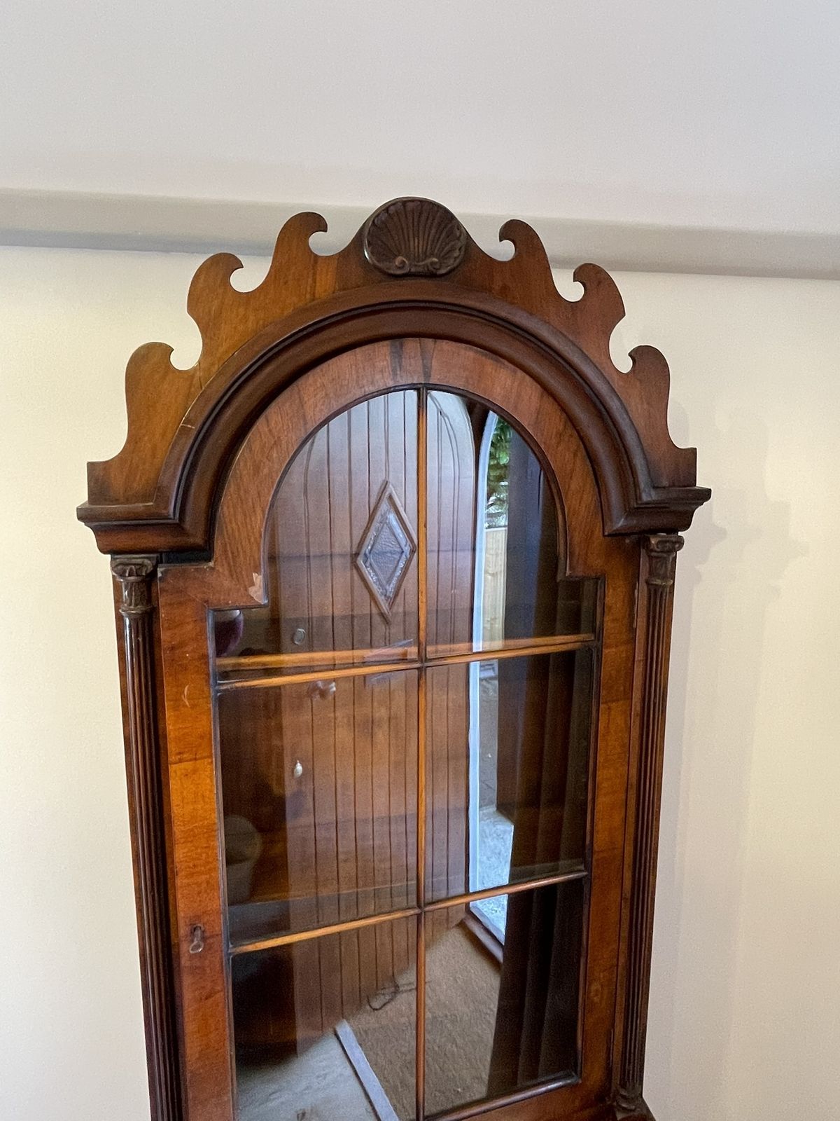 Walnut Queen Anne / George I Style Bureau Bookcase (1920s Reproduction) photo vinterior