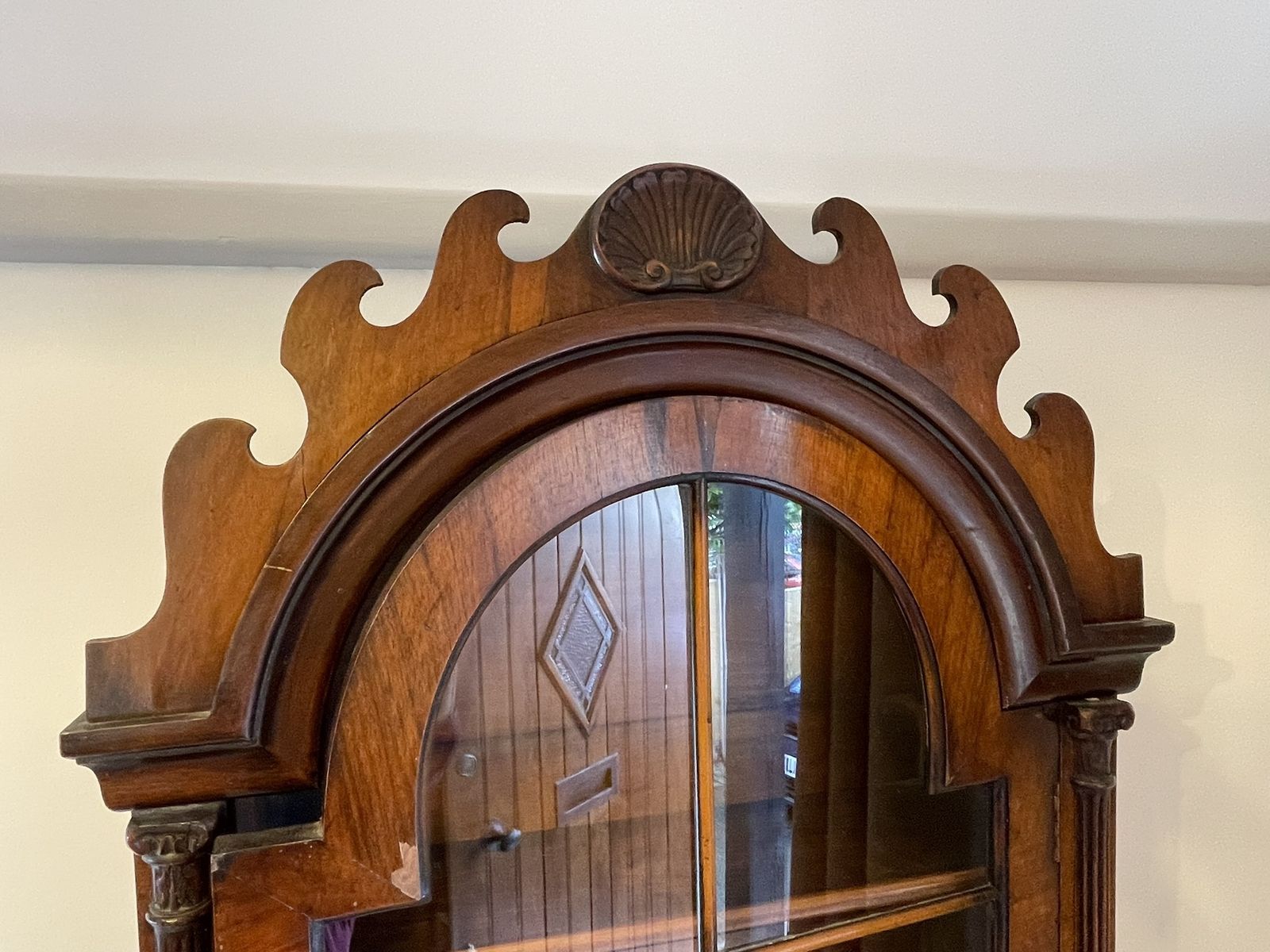 Walnut Queen Anne / George I Style Bureau Bookcase (1920s Reproduction) photo buy