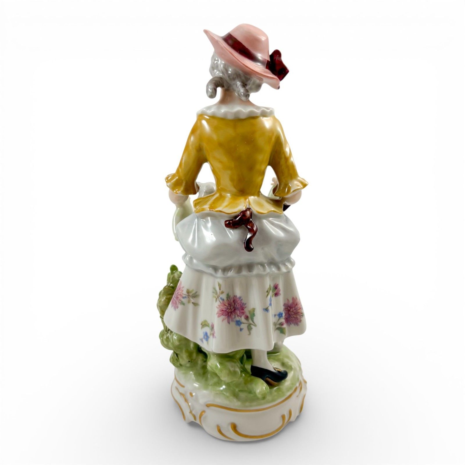 Antique German Porcelain Shepherd & Shepherdess Figurines Pair Pastoral photo Home Decor