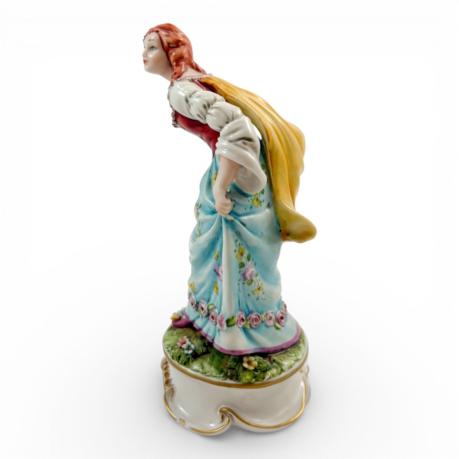 Capodimonte Porcelain Figurine Germano Cortese Italian Woman Figure Mid 20th C photo 160.0
