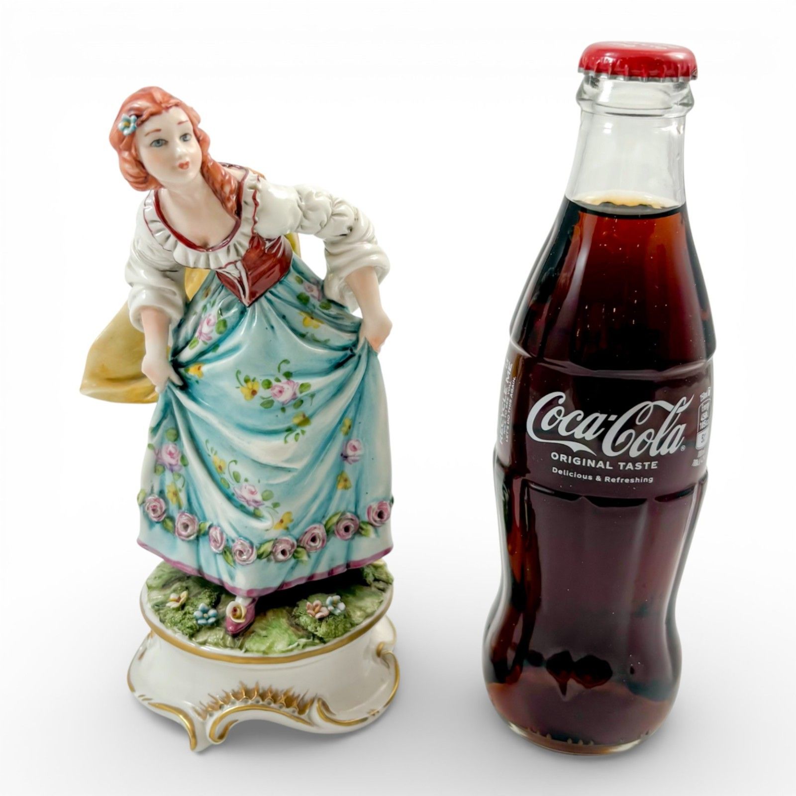 photo buy Capodimonte Porcelain Figurine Germano Cortese Italian Woman Figure Mid 20th C