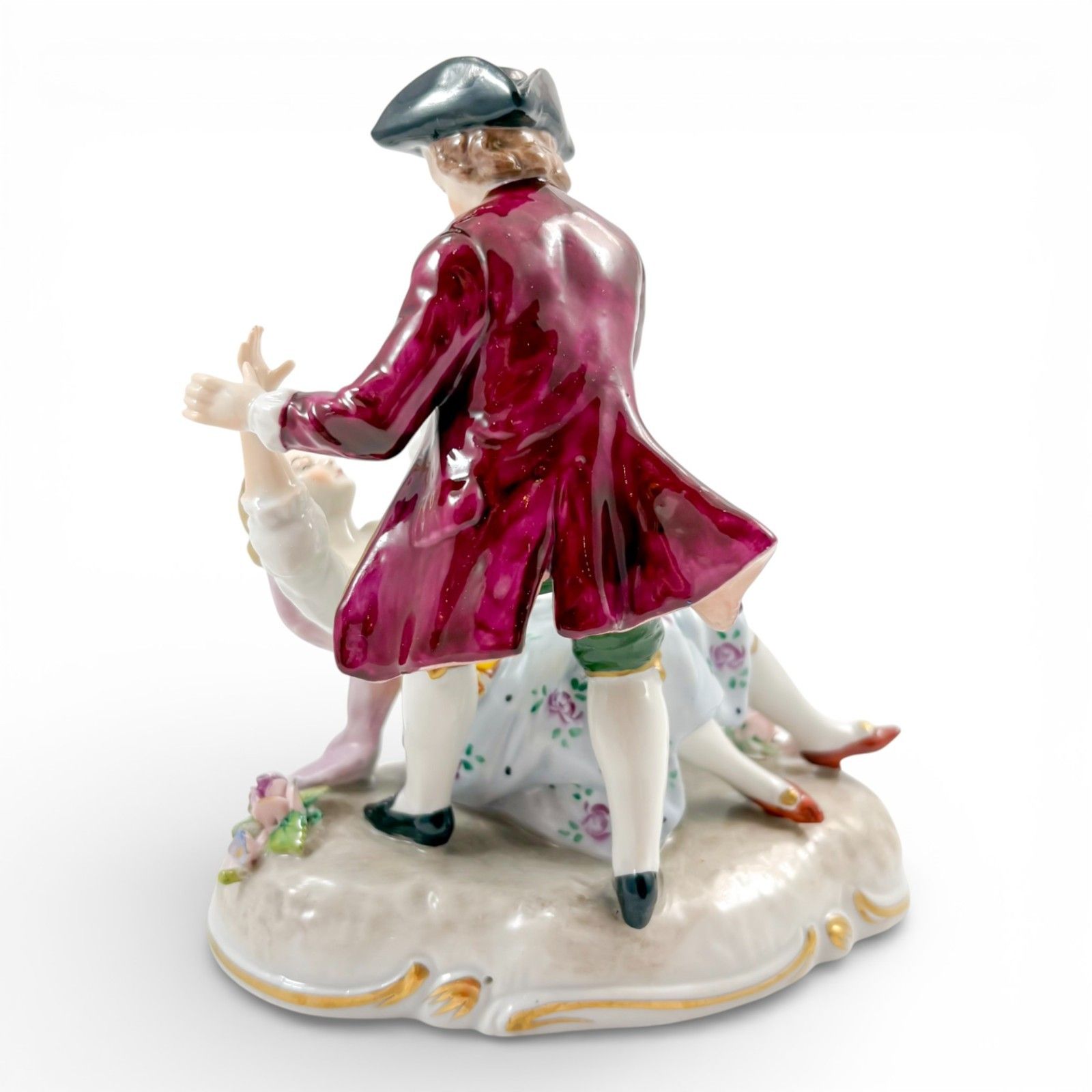 Sitzendorf Porcelain Courting Couple Figurine Rococo Revival German Antique photo Home Decor