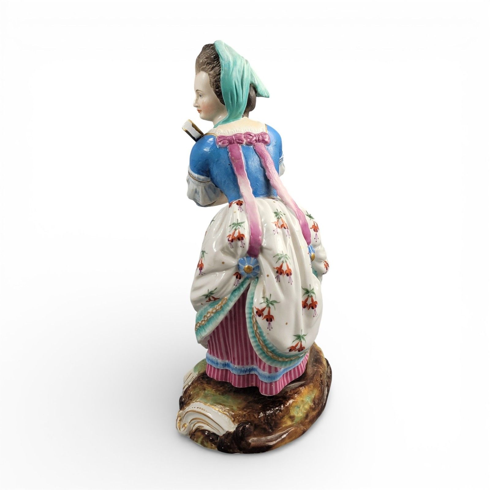 Large Limbach Porcelain Figure Of A Woman With Basket, Thuringia, C. 1825 photo for sale