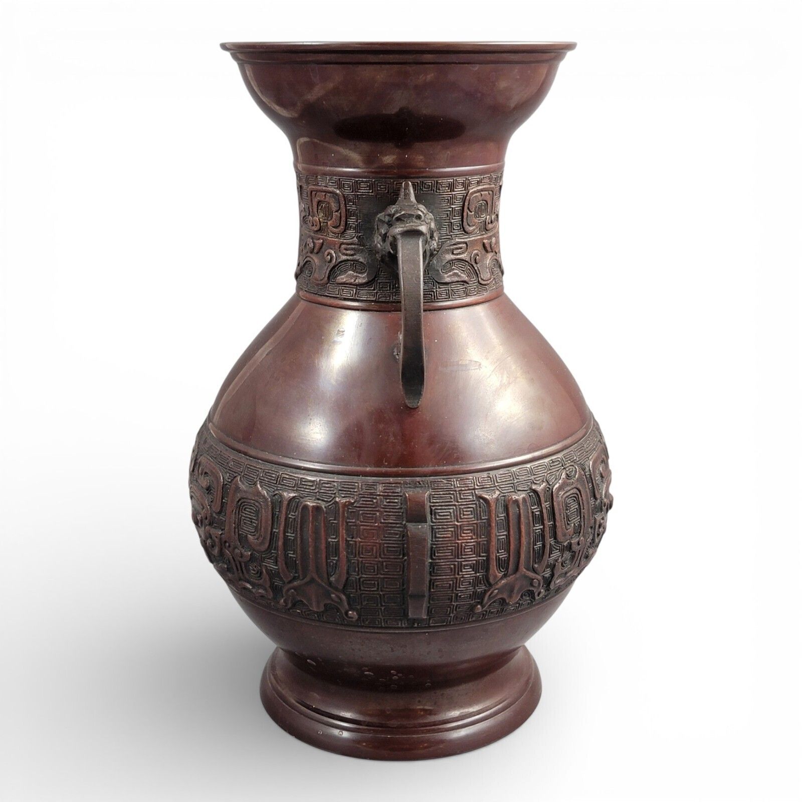 Antique Japanese Archaistic Bronze Hu Vase, Meiji–Taishō Period, C.1900 photo buy