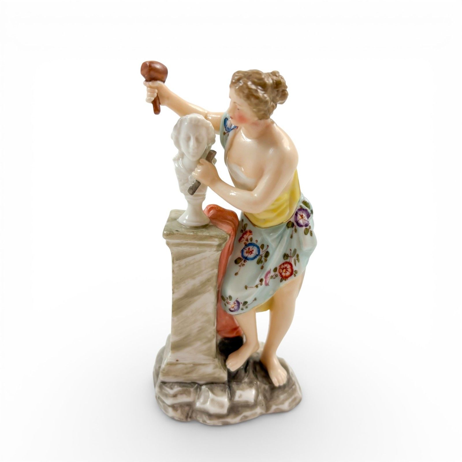 Antique German Porcelain Figurine Female Sculptor Thuringia C. 1880–1910