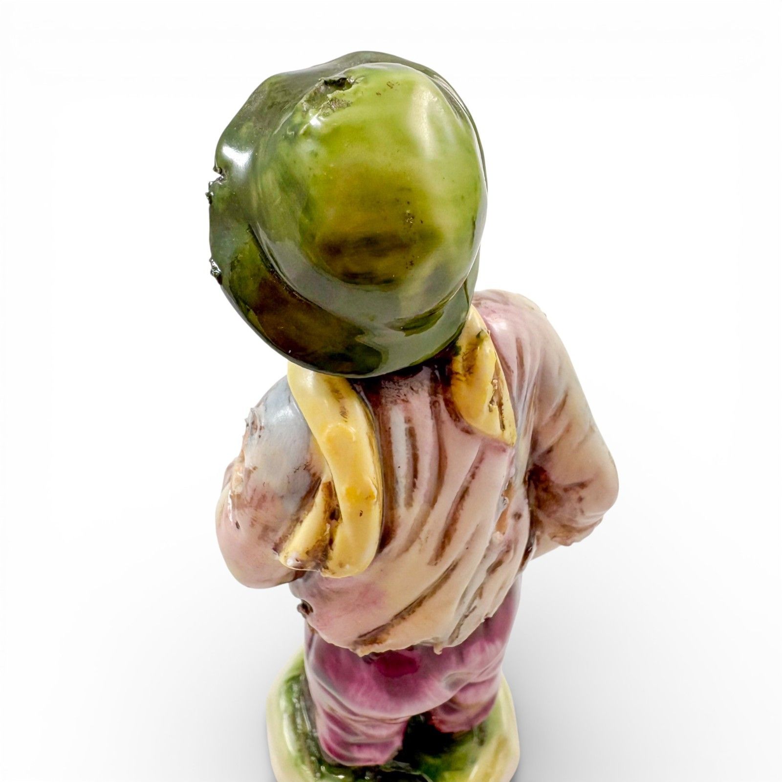 Antique German Porcelain Beggar Children Figurines Pair Kämmer Volkstedt 1920s photo vintage