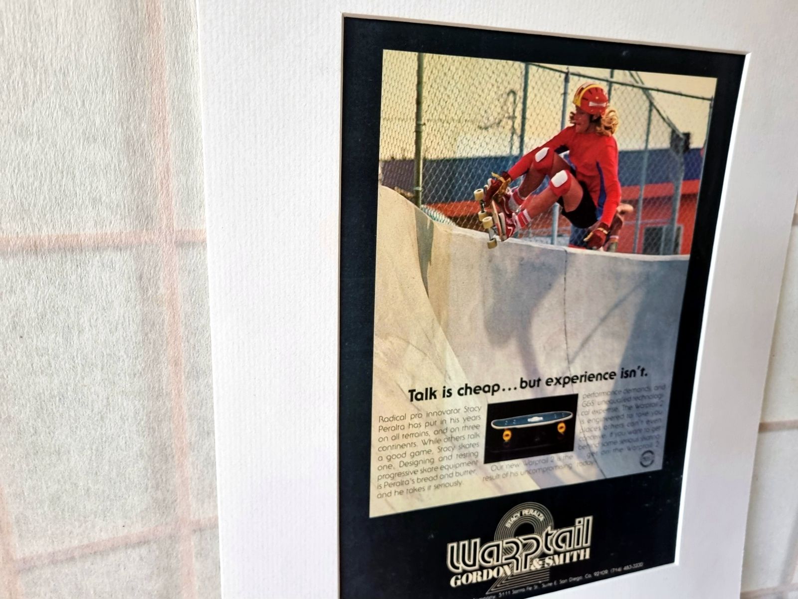 Vintage Skateboard Ad Print, Stacy Peralta Warptail Board, 1970s Skateboarding Advertisement, Original Magazine Page, Pro Model Wall Art photo Art