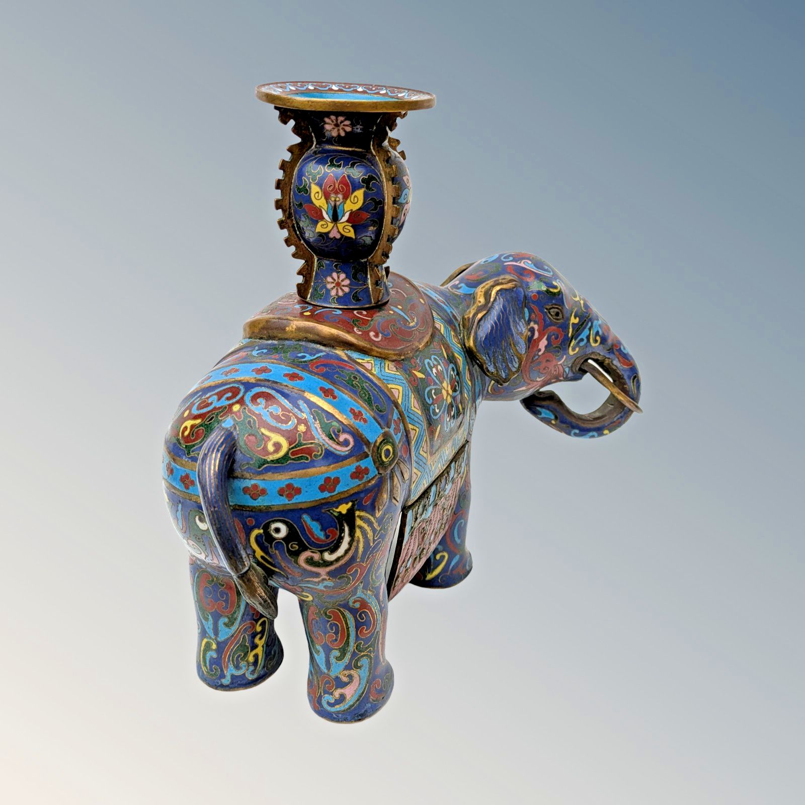Fine Pine Of Chinese Cloisonne Elephants  Qing Period photo Art