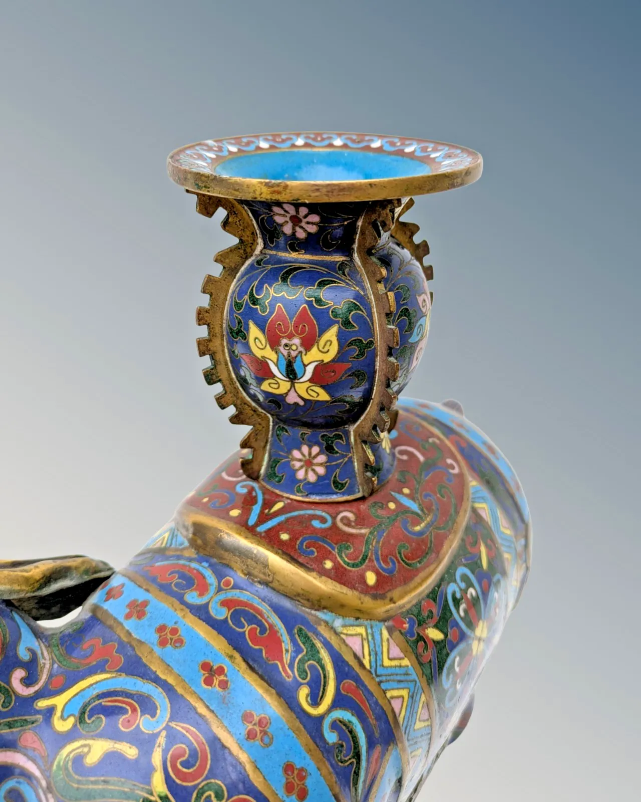 Fine Pine Of Chinese Cloisonne Elephants  Qing Period photo buy