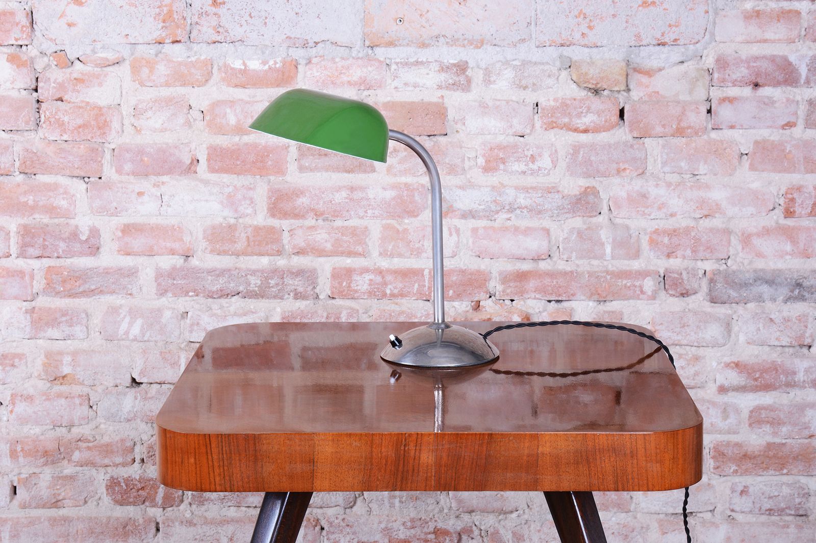Restored Bauhaus Table Lamp, By Franta Anýž, Chrome, Steel, Czech, 1930s photo furniture