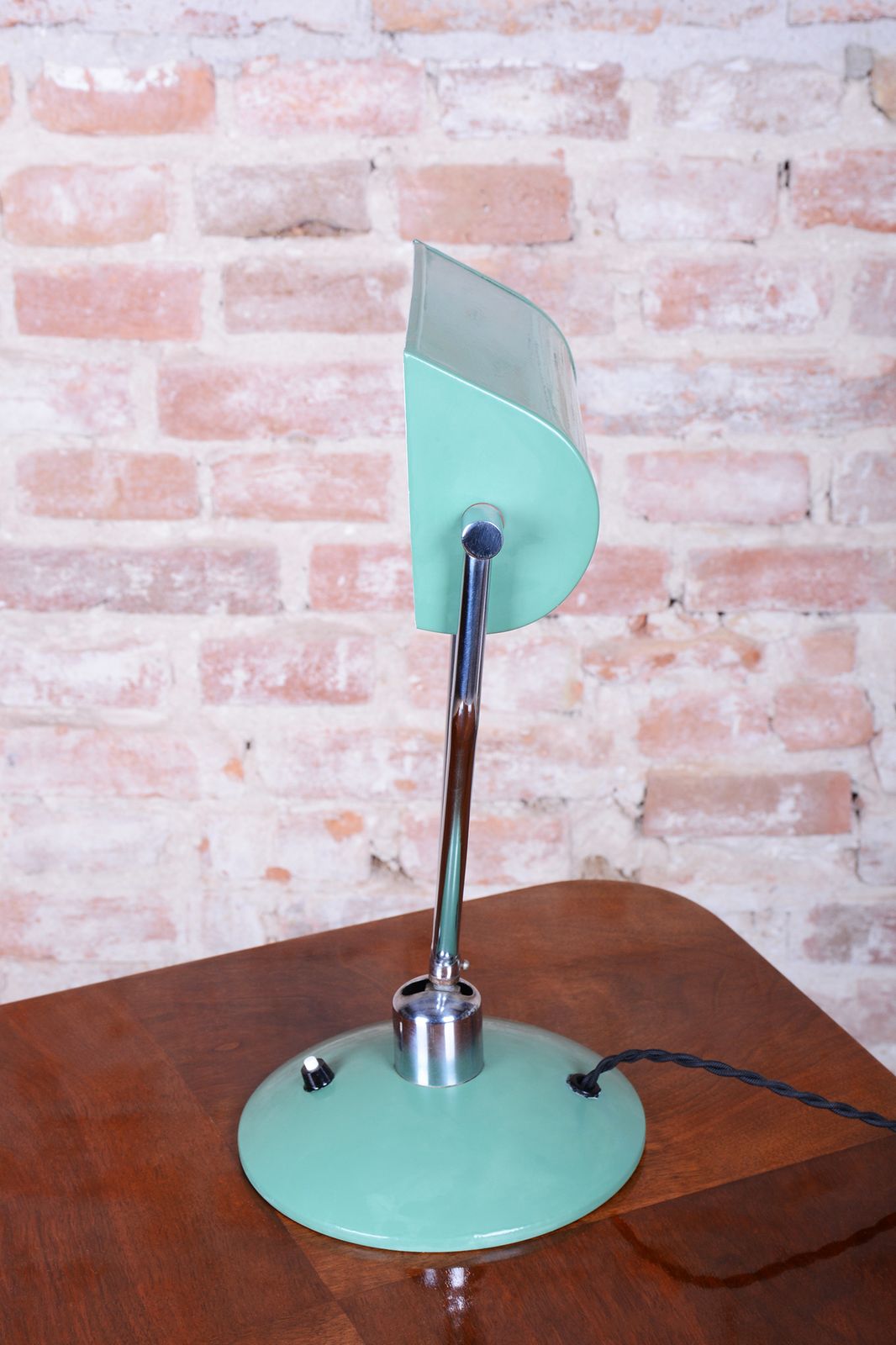 Original Mid Century Table Lamp, By Napako, Chrome Plated Steel, Czech, 1950s photo Lighting
