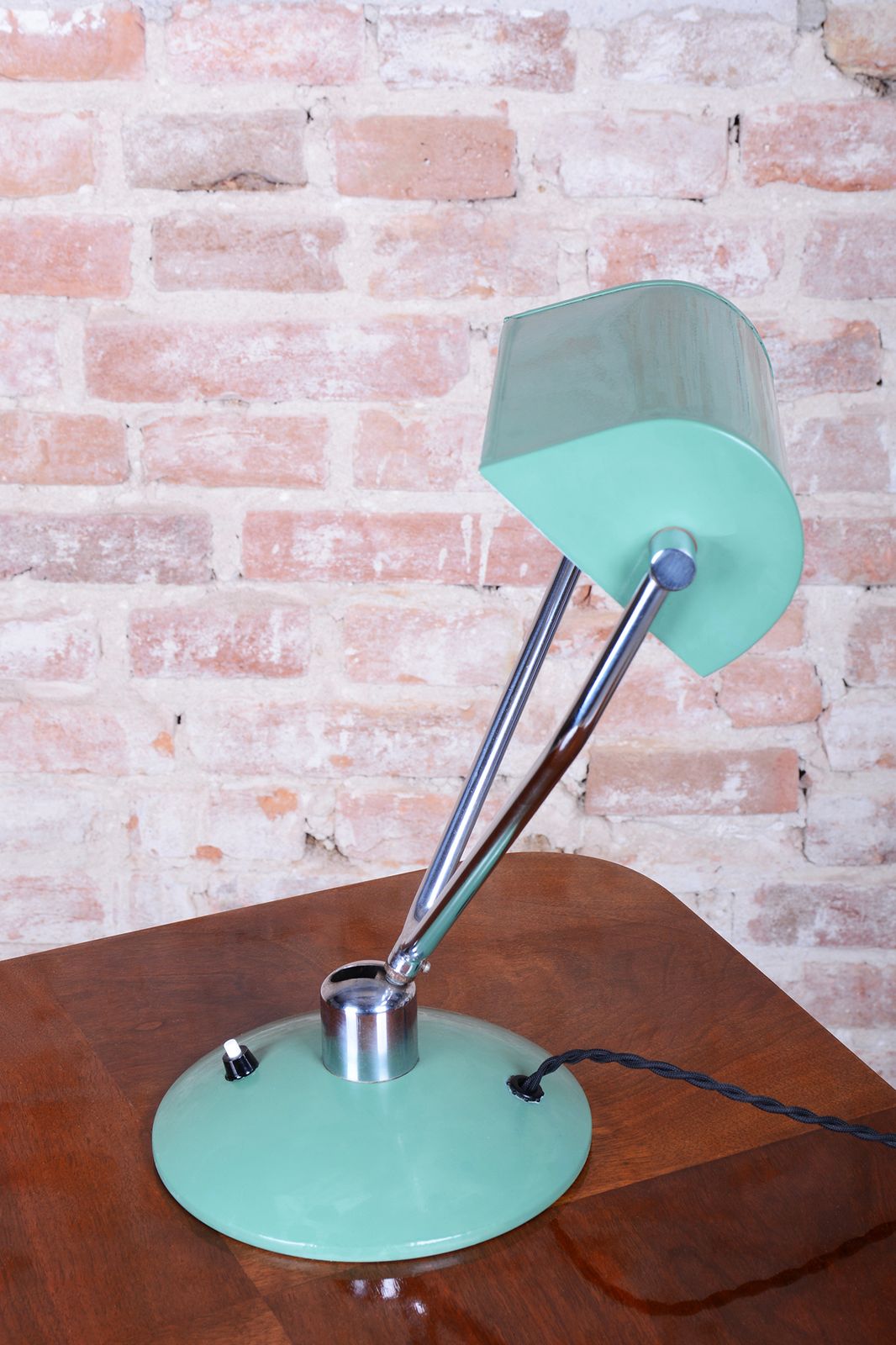 Original Mid Century Table Lamp, By Napako, Chrome Plated Steel, Czech, 1950s photo buy