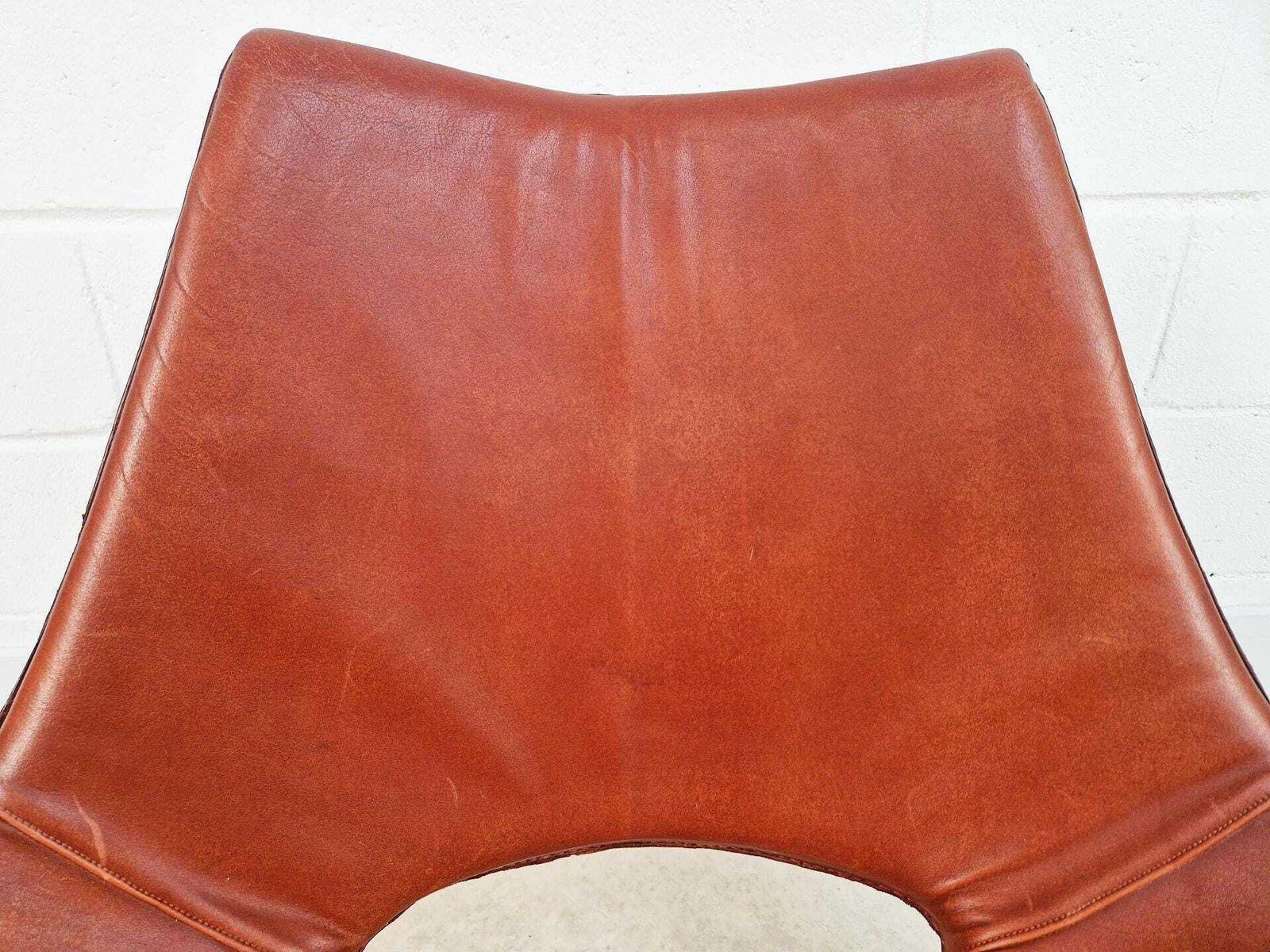 Preben Fabricius & Jørgen Kastholm Pair Scimitar Is63 Mid Century Leather Lounge Chairs photo vintage
