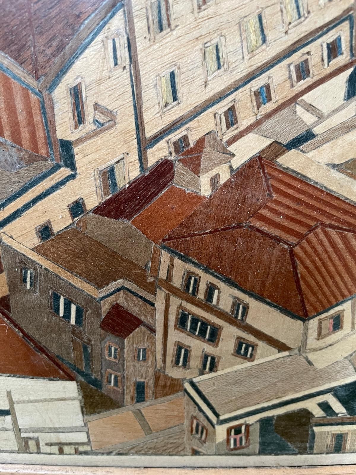 Exquisite Marquetry Depiction Of Amalfi Italy photo for sale