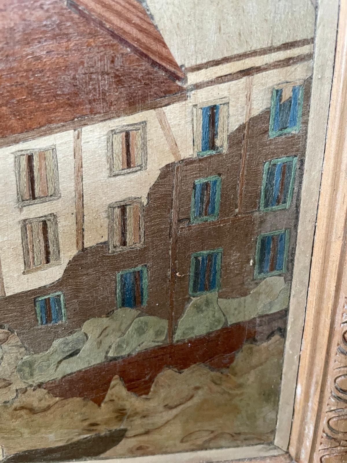 Exquisite Marquetry Depiction Of Amalfi Italy photo 645.0