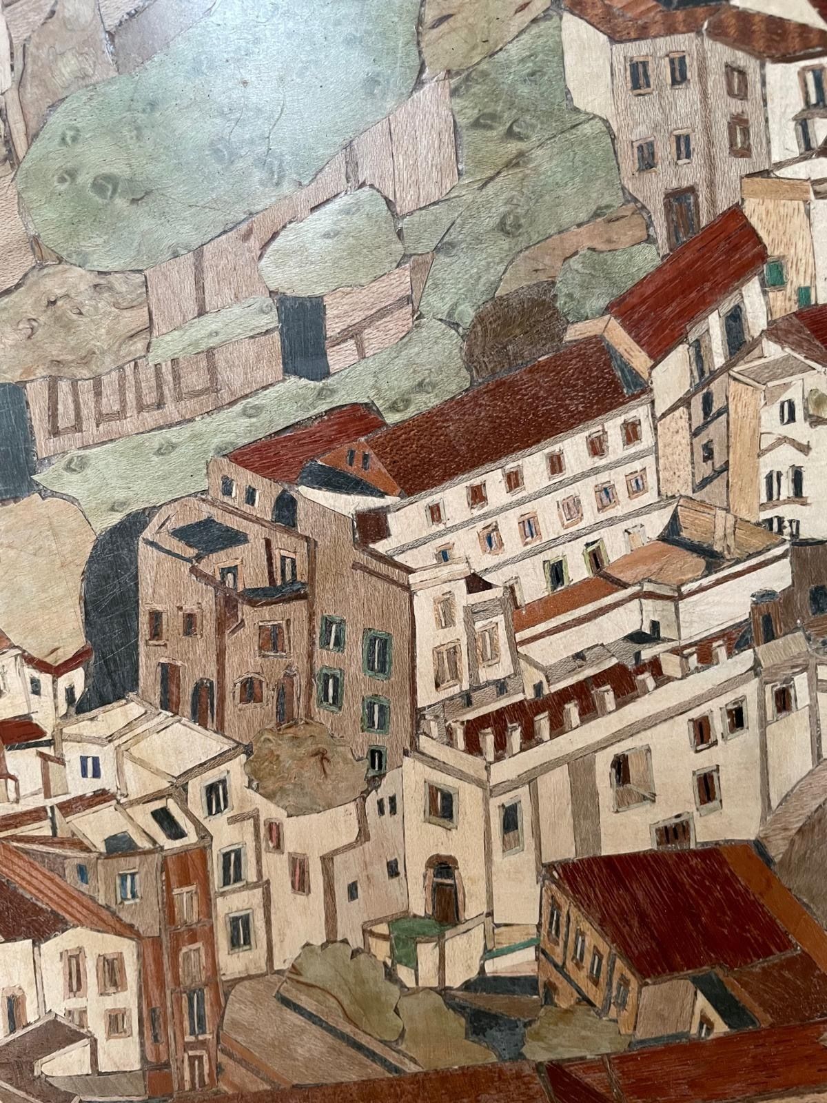 photo buy Exquisite Marquetry Depiction Of Amalfi Italy