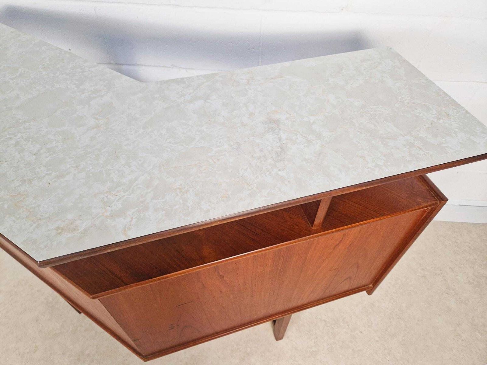 Turnridge Of London Vintage Mid Century Medium Teak 1960s Angled Cocktail Bar Pg010 photo buy