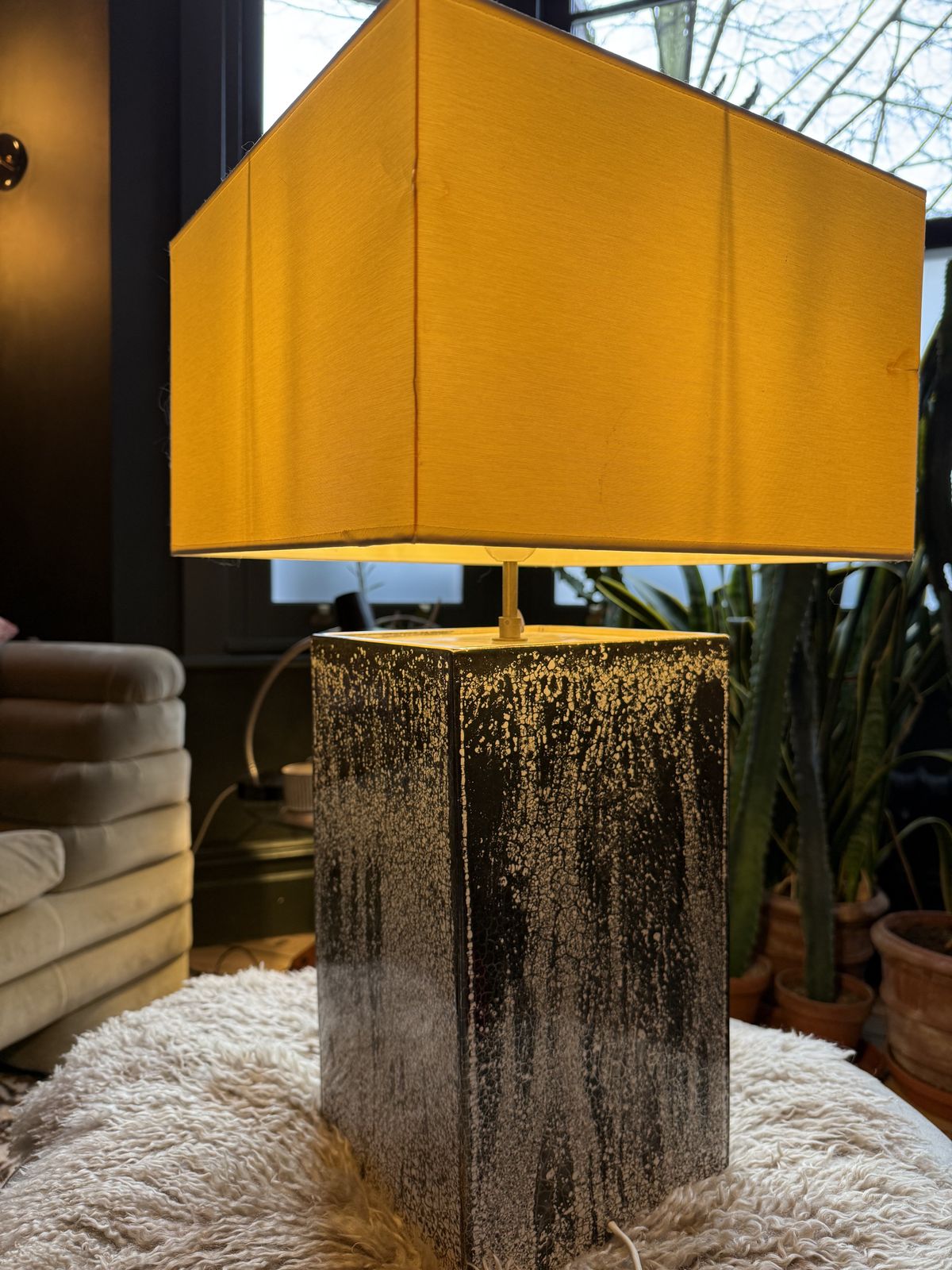 Vintage Roche Bobois Ceramic Table Lamp By Faïencerie De Charolles, France, 1970s photo furniture