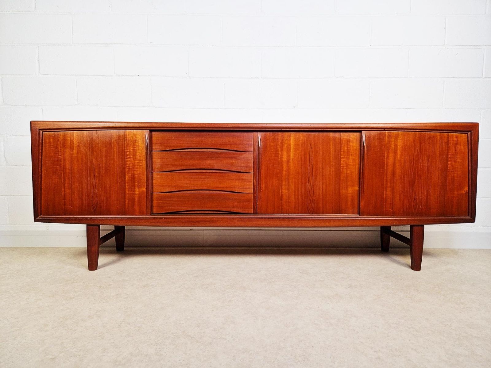 Gunni ømman For Axel Christiansen Danish Mid Century Teak Long Sideboard Credenza Pg018 photo for sale