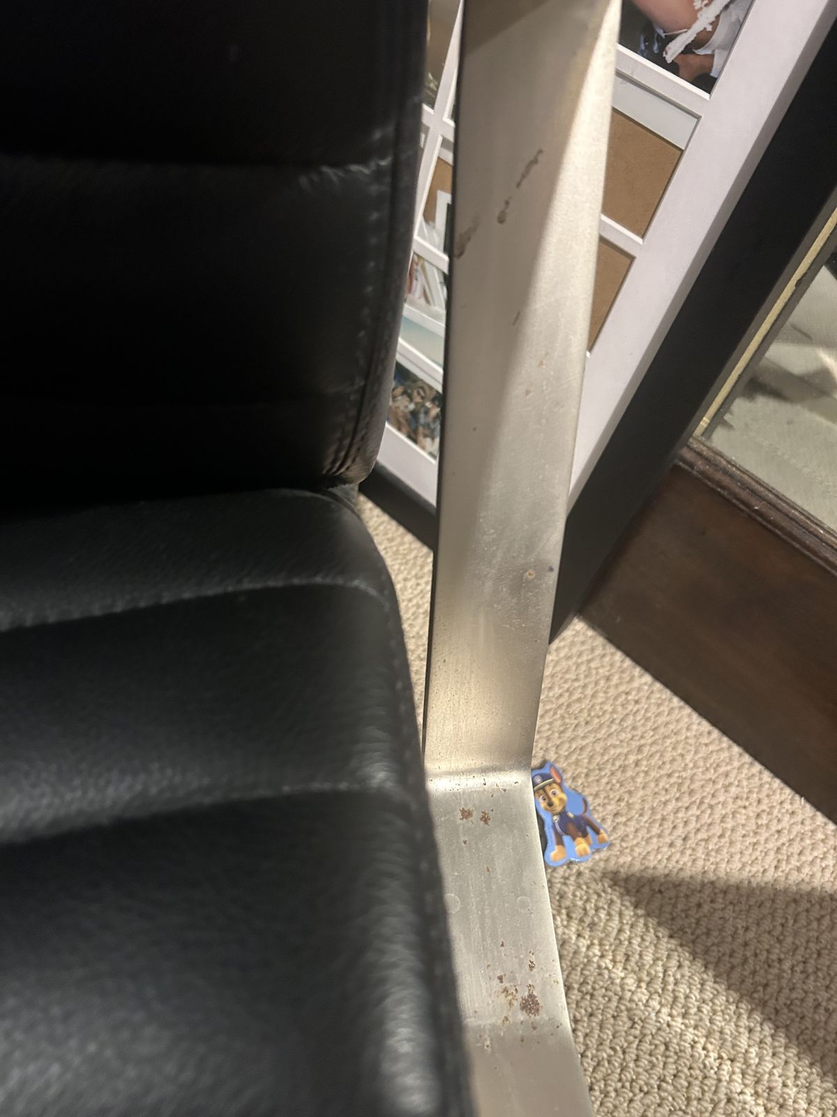 Bo Concept Black Leather Chair And Footstool photo vinterior