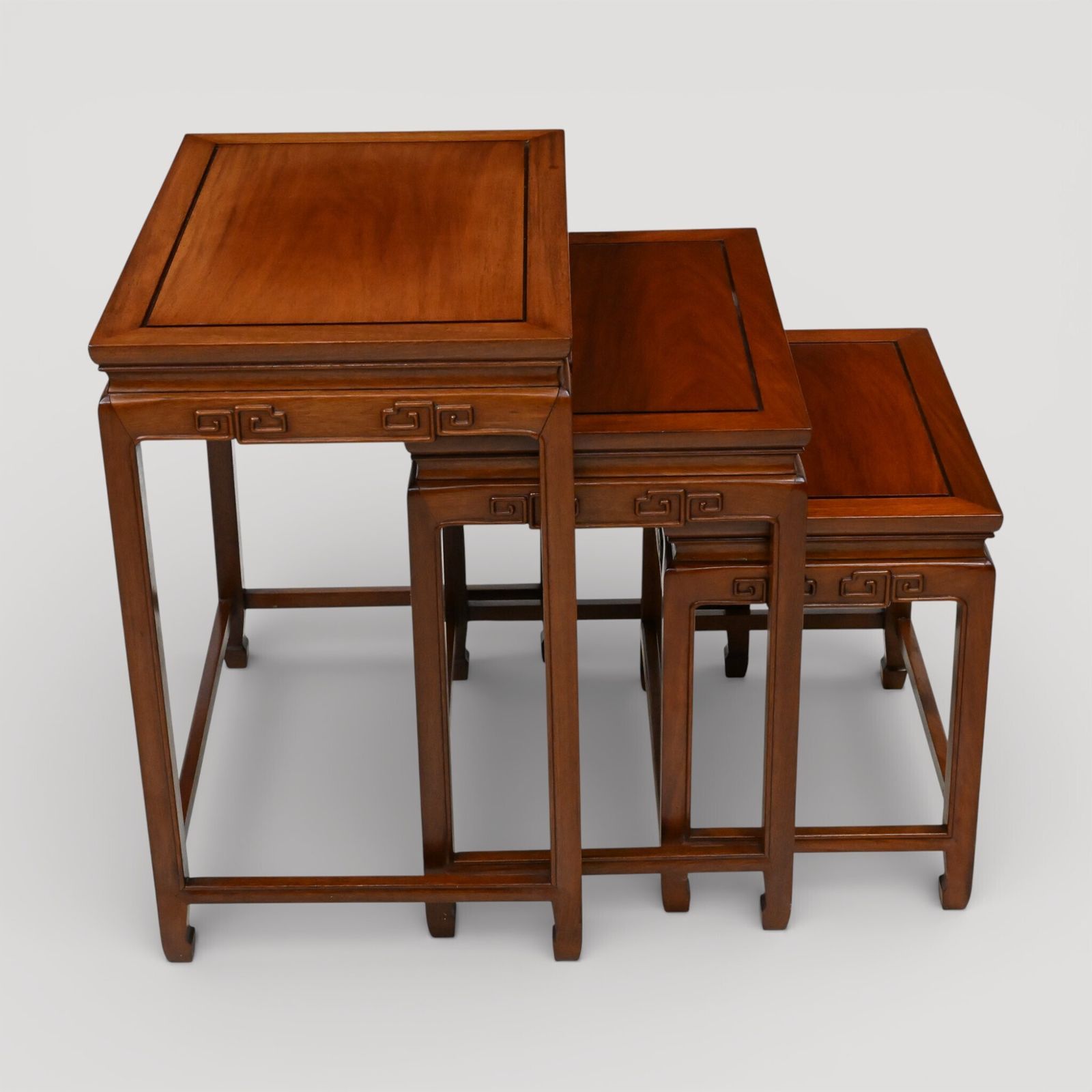 Chinese Nest Of Tables Teak/Rosewood Carvings 3 Side Tables Free Uk Delivery* photo buy