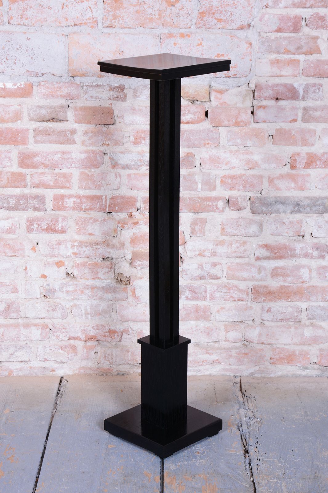 Restored Art Deco Pedestal, Oak, Revived Polish, Czech, 1920s photo furniture