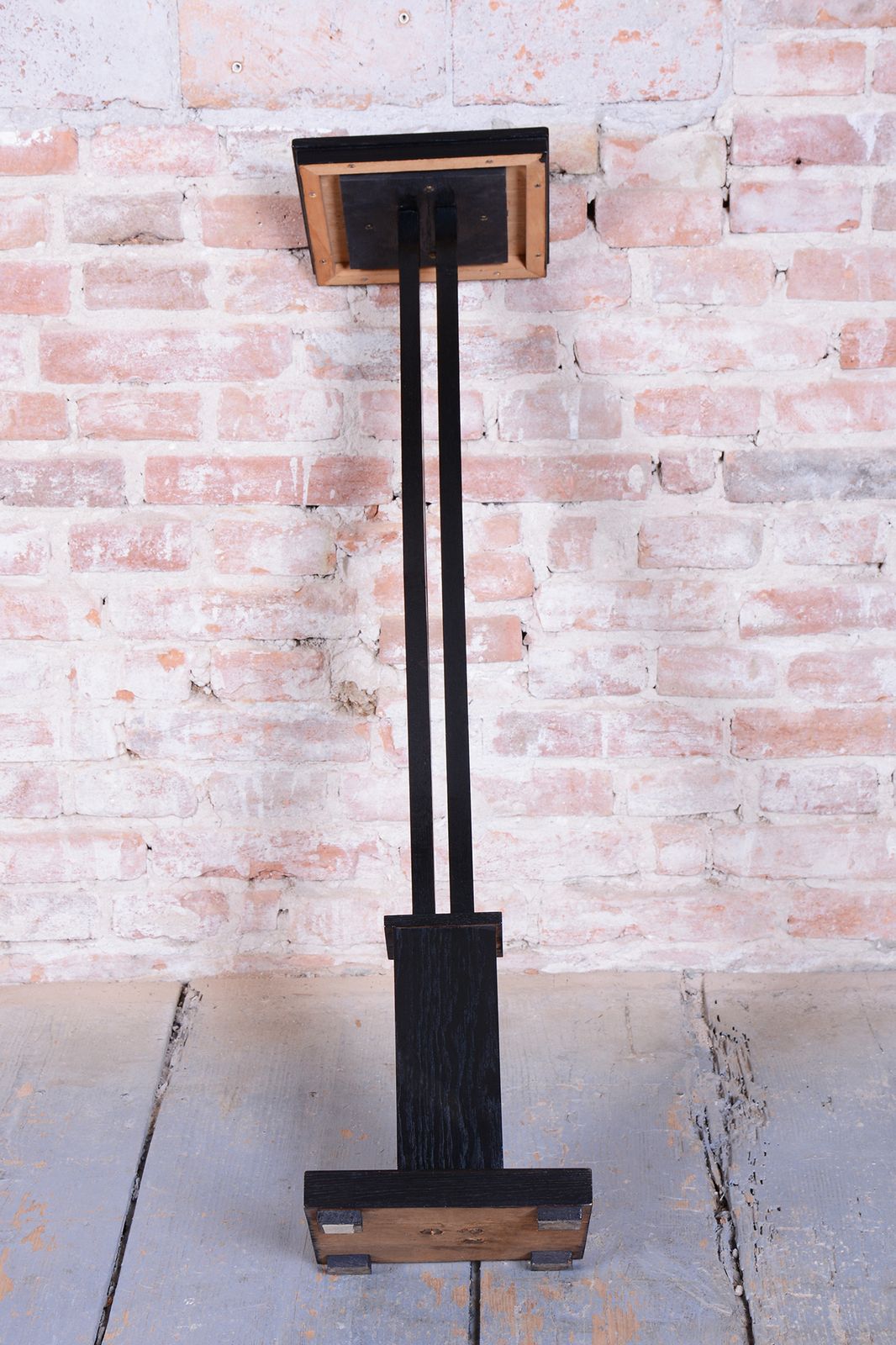 Restored Art Deco Pedestal, Oak, Revived Polish, Czech, 1920s photo vinterior