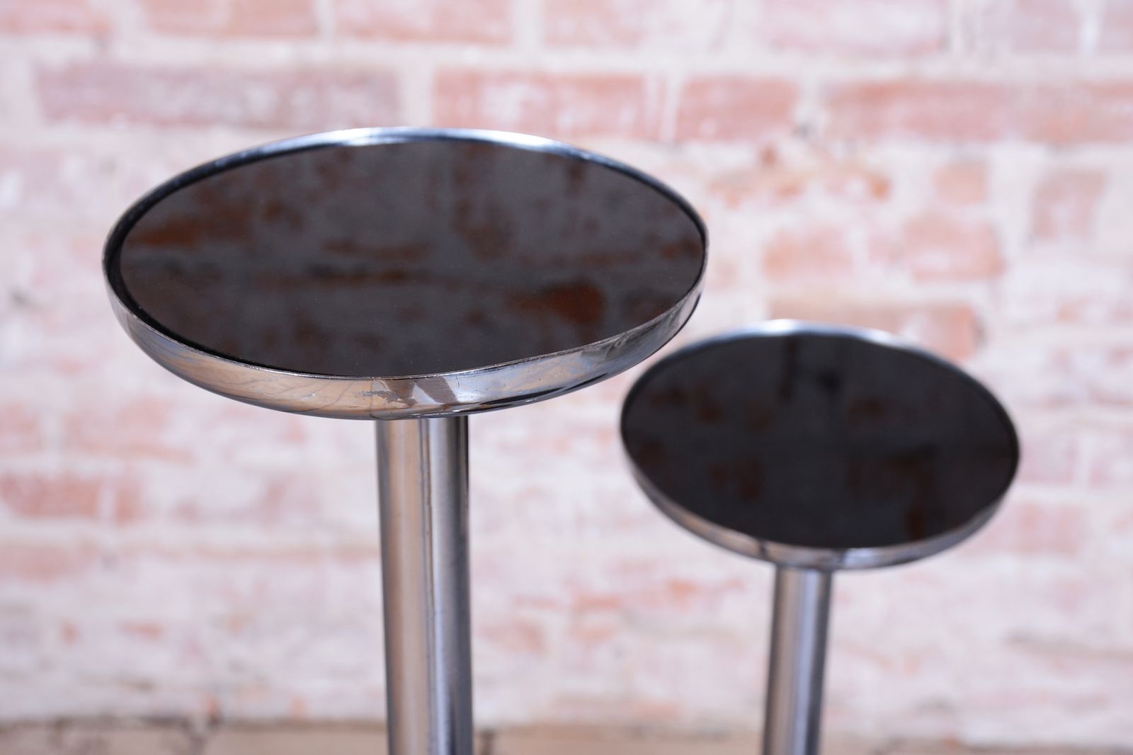 Restored Bauhaus Flower Stand, By Vichr A Spol., Chrome, Glass, Czech, 1930s photo 850.0