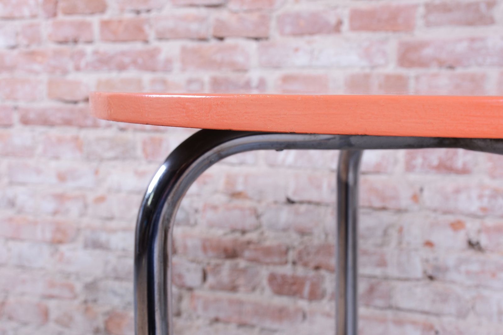 Restored Bauhaus Table, By Hynek Gottwald, Chrome Plated Steel, Czech, 1930s photo Furniture