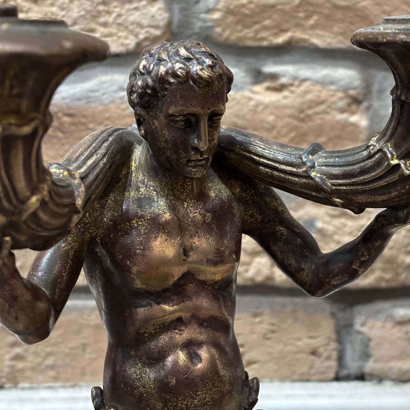 Pair Of Merman Twin Arm Candelabra Lamps photo Lighting