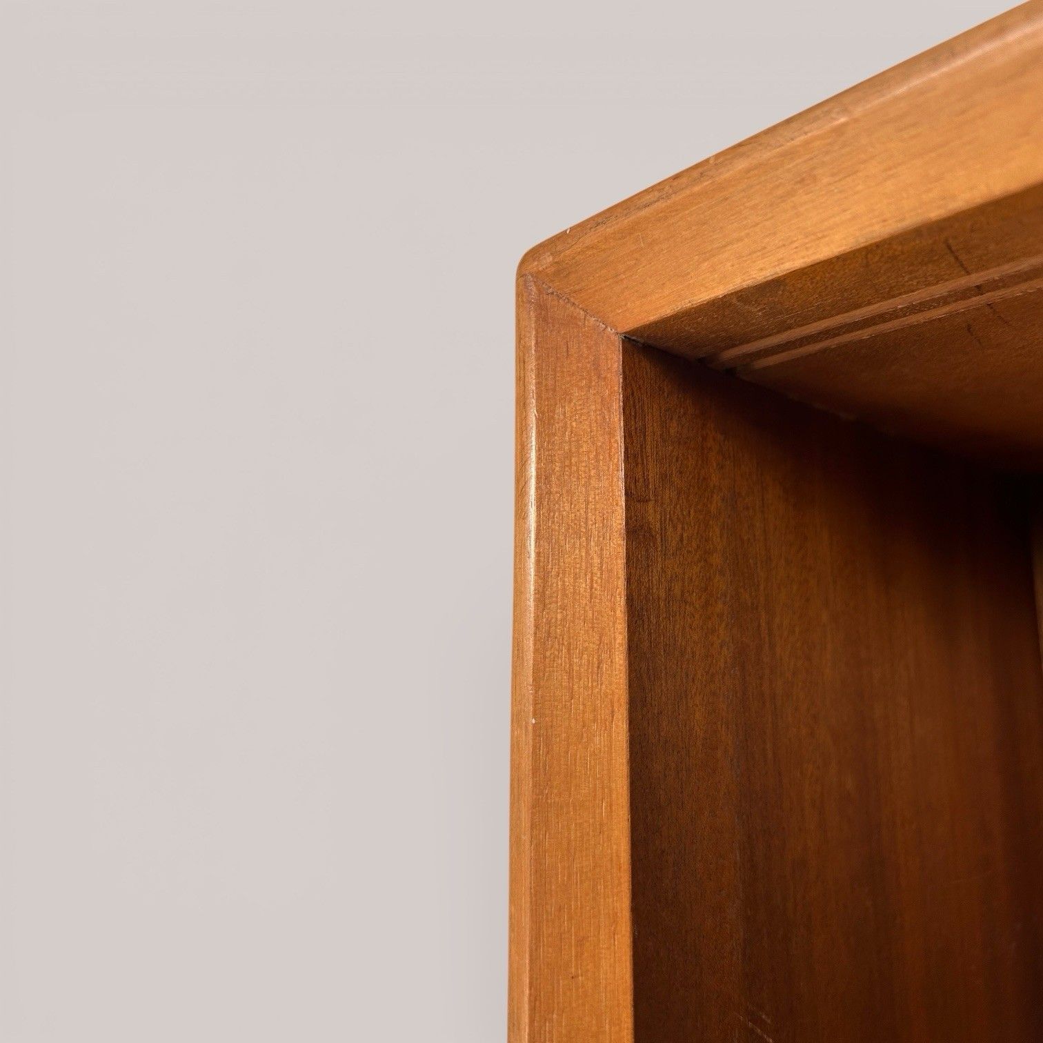 Mid Century Glazed Teak Bookcase With Cupboard – Gibbs photo vintage