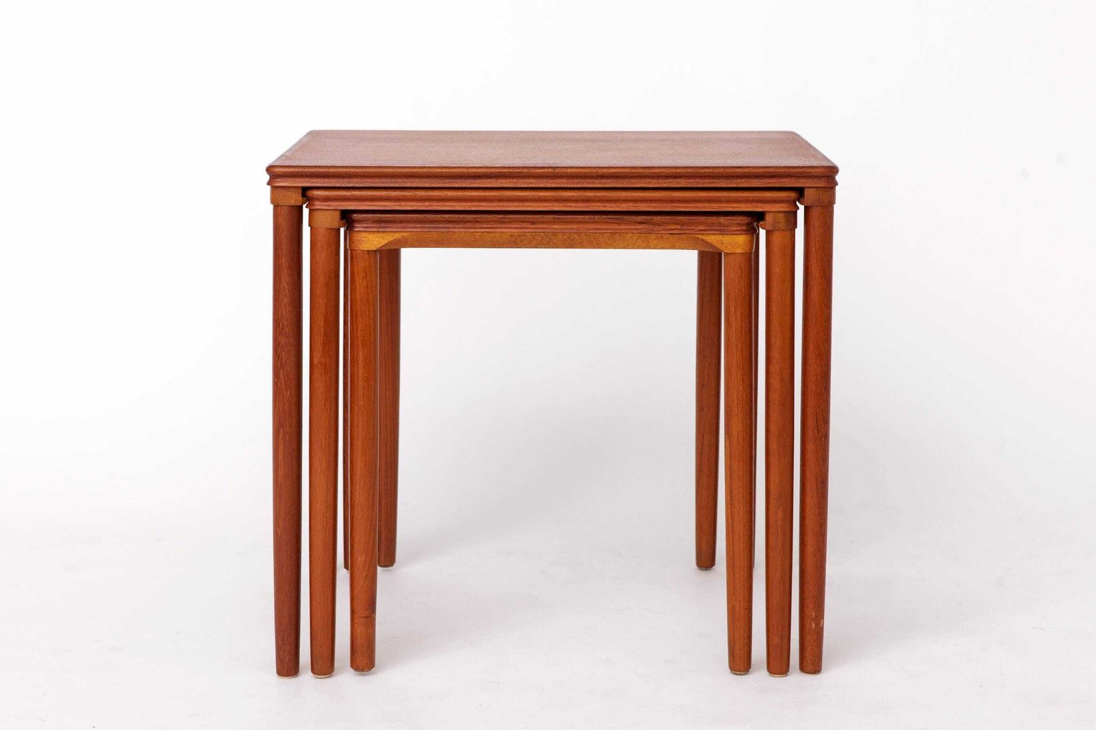 Set Of 3 Teak Nesting Tables – 1970s Danish Mid Century Modern Design, Vintage Side Tables, Scandinavian Teak Furniture photo furniture