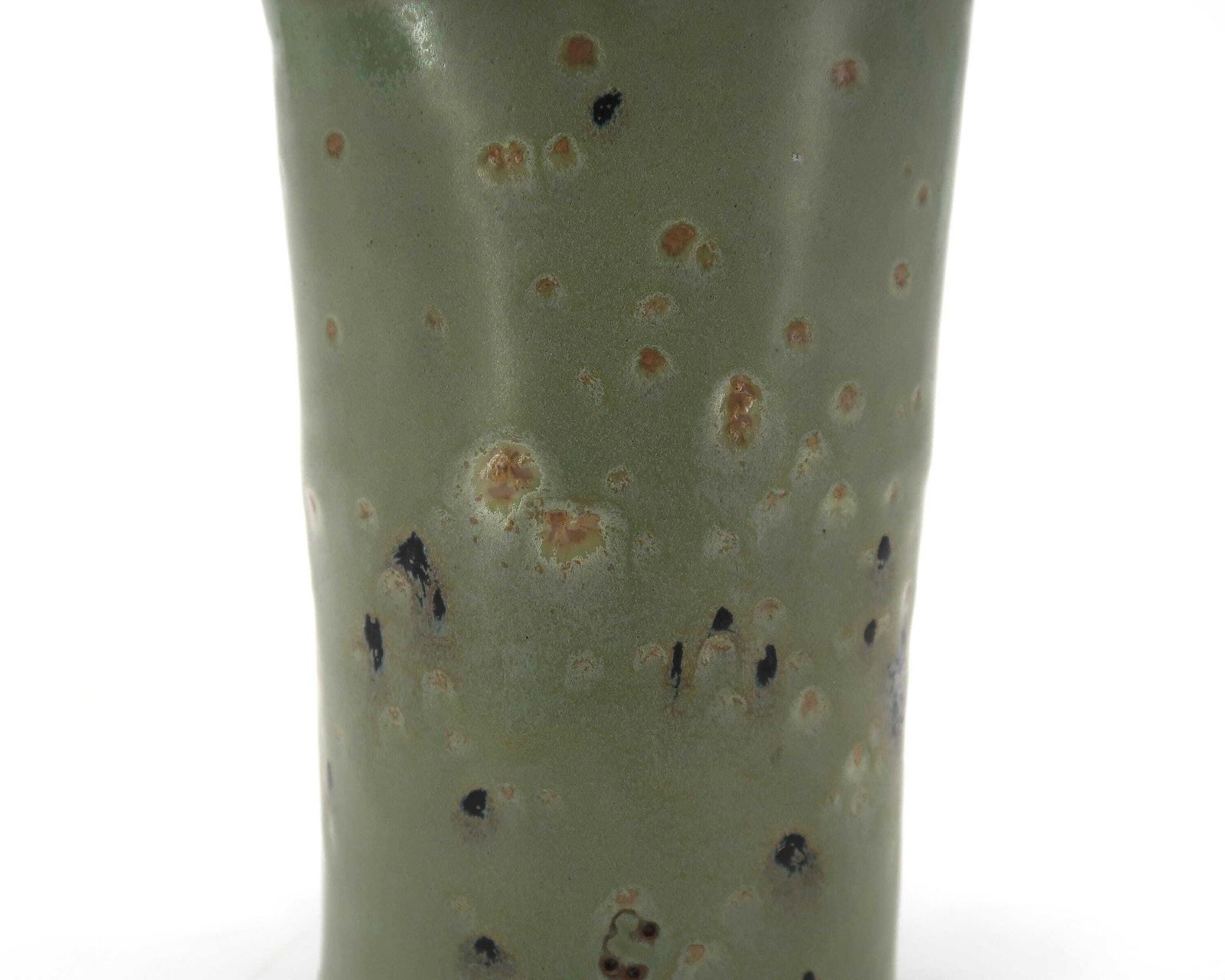 French Sculptural Ceramic Table Lamp With Organic Shapes / Sculpture, Art, Home Decor, Lighting, Green, Nature photo buy