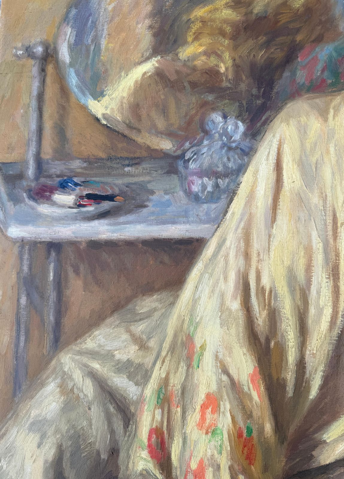 Ramon Pichot I Soler Melancholic Woman In An Interior With Dressing Table, Oil On Canvas 1979 photo buy