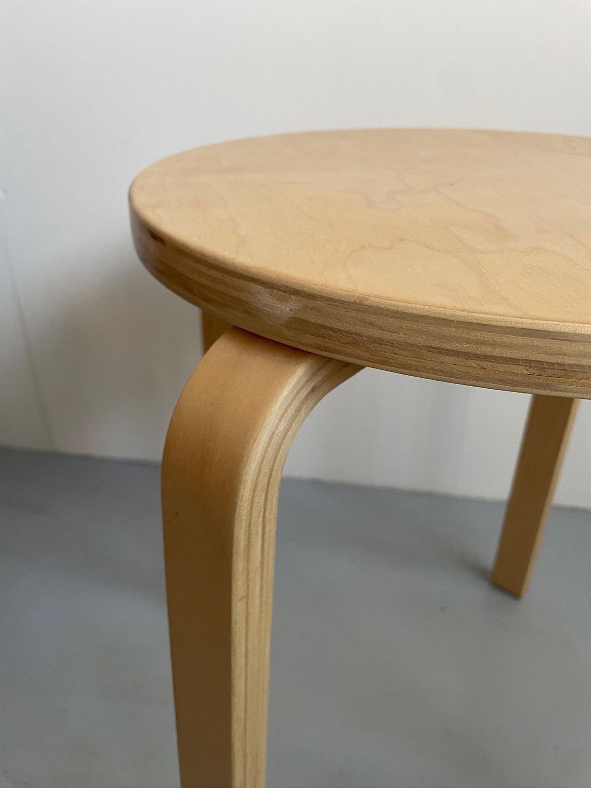 Ikea Frosta Vintage Modernist Bentwood Stool Or Side Table After Aalto photo vintage